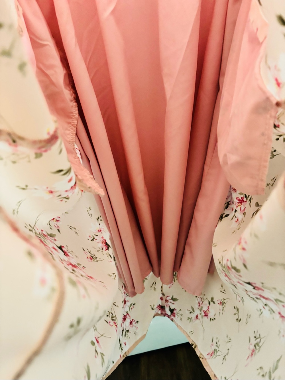 BloomChic Blush Floral Maxi Dress with Pink & Green Accents - Picture 4 of 4